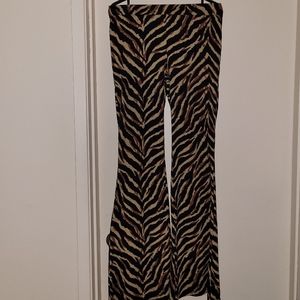 Shosho Brown and Black Zebra Bohemian Pants